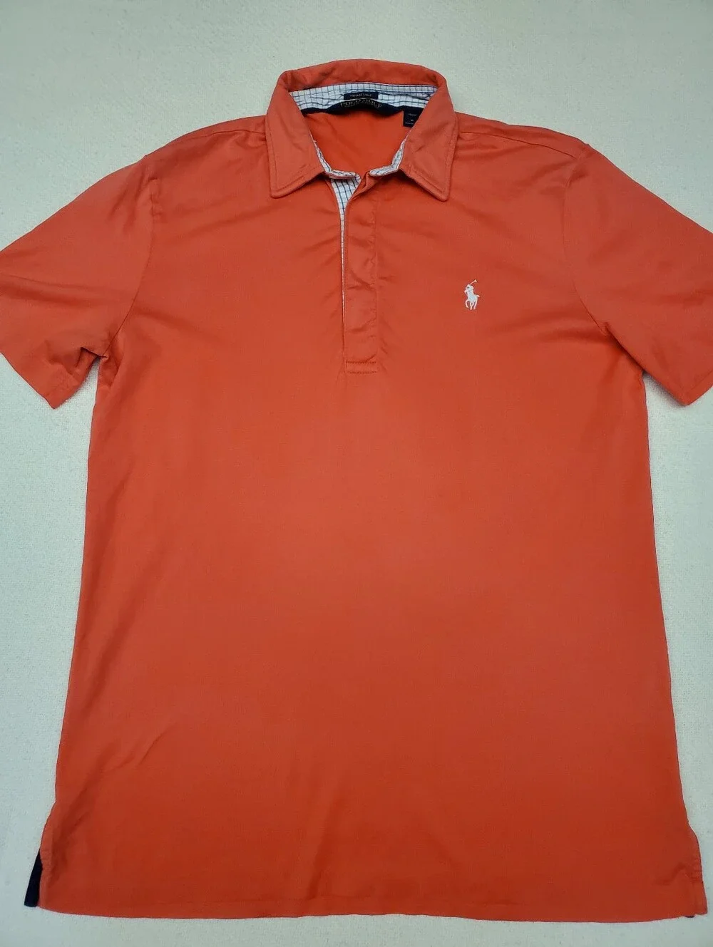 Polo Golf Ralph Lauren Vintage Lisle Pro Fit Polo Shirt M Orange Coral